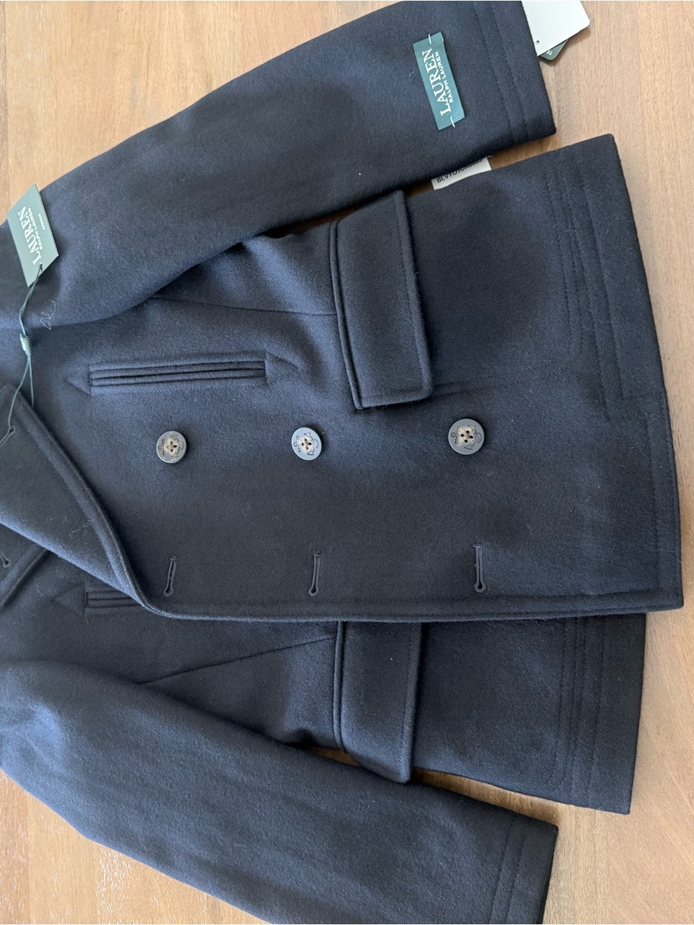 Lauren Ralph Lauren Boys Navy Wool Peacoat